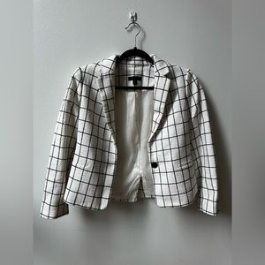 J.Crew Tweed Blazer - White / Blue